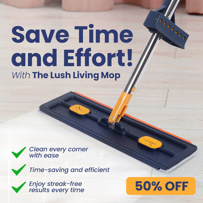 Lush Living Self-Wringing Flat Mop